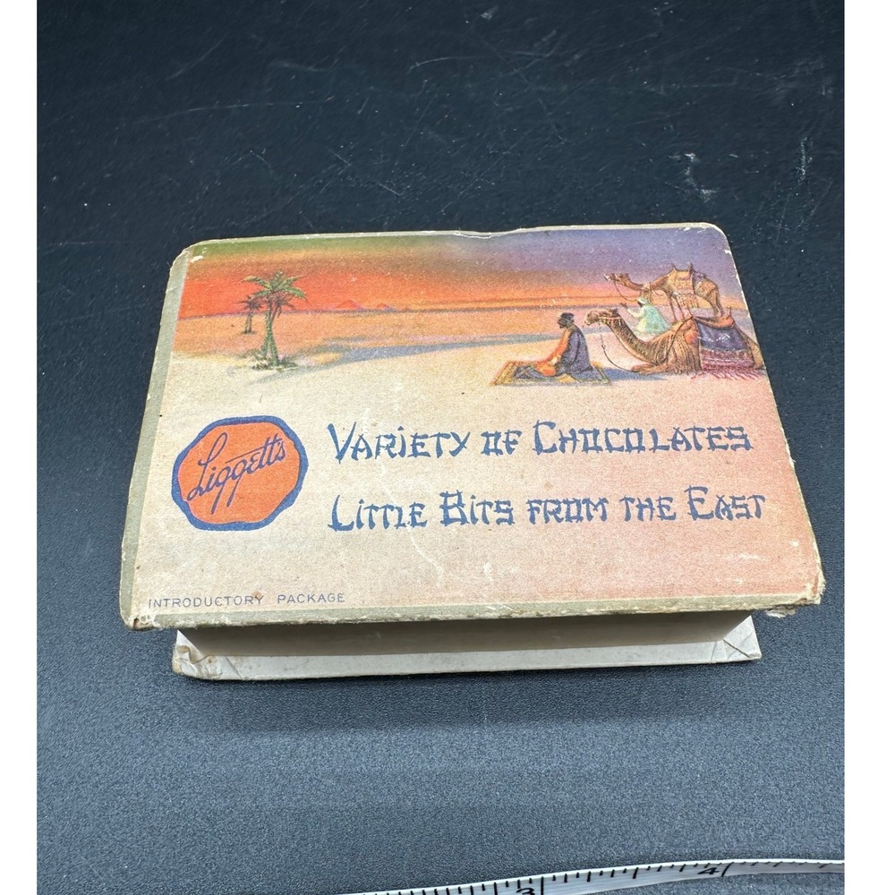 Antique Liggett's Chocolate‎ Box Little Bits From The East Gift Candy Package
